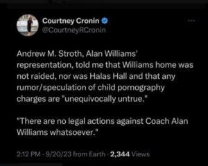 PHOTO NFL Reporter Deleted Tweet Denying That Alan Williams' House Was Raided And Child Images Were Found In House