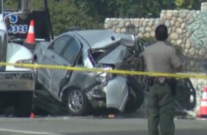 PHOTO Another One Of The Cars That Was Smashed Beyond Belief In The Pepperdine Students Crash