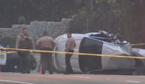 PHOTO Car That Rolled Over With Pepperdine Students In It Looked Smashed To Pieces
