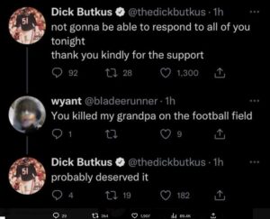 PHOTO Dick Butkus Saying Anyone He Killed On The Football Field Deserved It