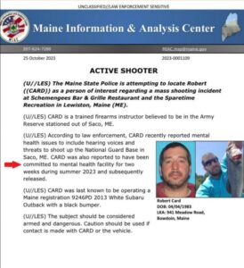 PHOTO Maine Shooting Suspect Was Known To Law Enforcement And Was In A Mental Hospital For Weeks