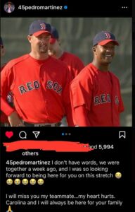 PHOTO Pedro Martinez Shocked By Tim Wakefield's Death Because He Was Just Together With Him A Few Weeks Ago