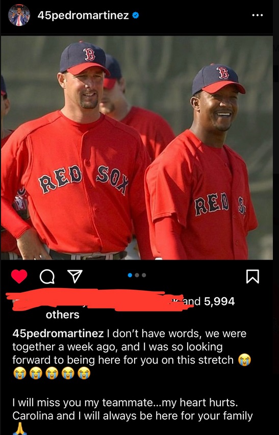 PHOTO Pedro Martinez Shocked By Tim Wakefield's Death Because He Was ...