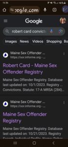 PHOTO Robert Card Is On Sex Offender List But They Are Trying To Scrub Him Off Of It While Website Is Down