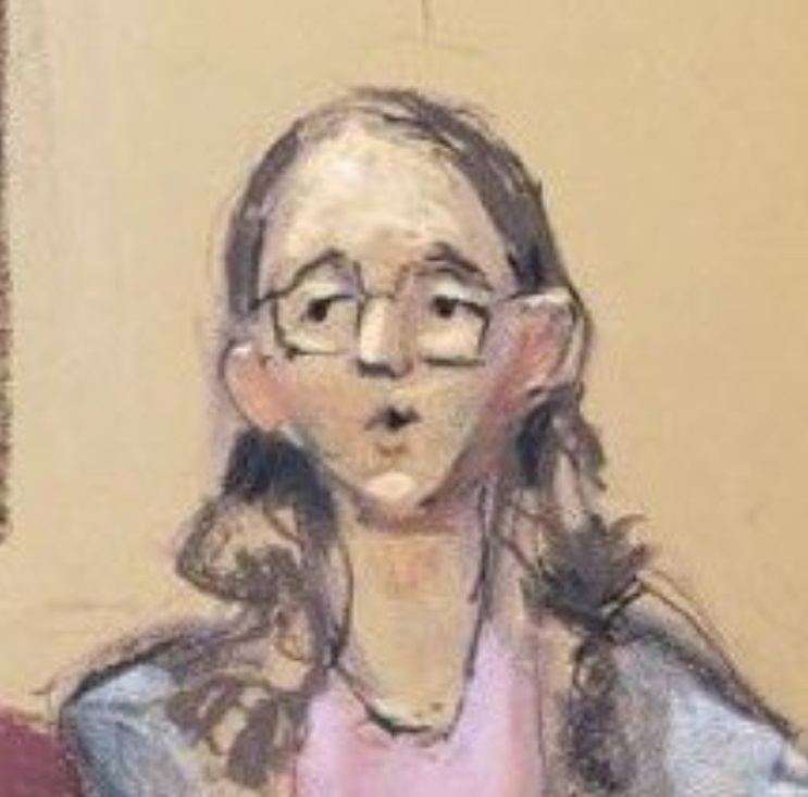 PHOTO The Sketch Of Caroline Ellison From Sam BrandmanFried Trial On