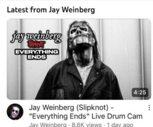 PHOTO Jay Weinberg Released Drum Cam One Day Before Slipknot Parted Ways With Him