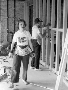 PHOTO Rosalynn Carter Building Houses With Her Bare Hands From The Ground Up
