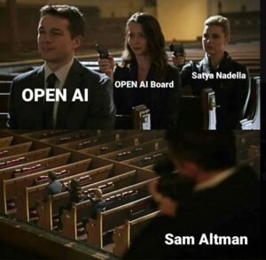 PHOTO Sam Altman Pulling The Trigger On All His Enemies Inside Open AI To Get His Job Back