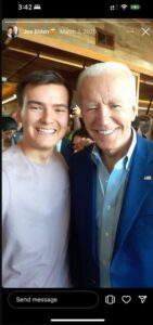 PHOTO Aidan Maese-Czeropski Looking Like He's Ready To Lean In And Kiss Joe Biden