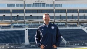 PHOTO Jeff Choate On Nevada Football Field For First Time