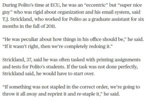 PHOTO Tony Polito Was Obsessed With Making Sure His Organization And Email System Were Just Right While Teaching As A College Professor