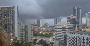 PHOTO Amazing Picture Of Tornado Touching Down Behind Fort Lauderdale Florida Skyline