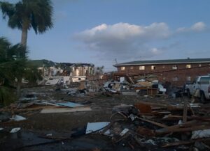 PHOTO Before And After Tornado Of Home At 4004 Treasure Circle Panama City Beach FL