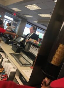 PHOTO Bill Belichick Ordering Chick-Fil-A Inside Mercedes Benz Stadium Before Interview With Atlanta Falcons