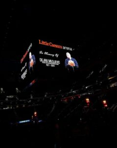 PHOTO Detroit Pistons Remembering Dejan Milojevic Before Wednesday's Game