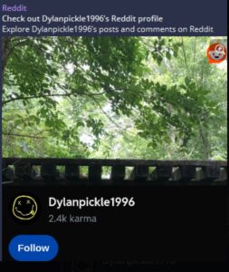 PHOTO Dylan Butler Had 2.4K Interactions On His Reddit Account