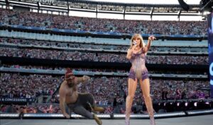PHOTO Jason Kelce Diving On Stage When He's Pre-Gaming For Taylor Swift Concert Meme