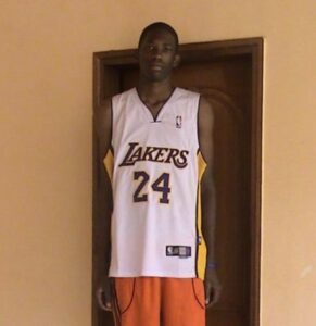 PHOTO Joel Embiid As A Teenager Wearing A Lakers Kobe #24 Jersey