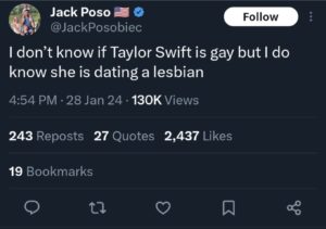 PHOTO MAGA Trump Supporter Said I Don't Know If Taylor Swift Is Gay But I Do Know She Is Dating A Lesbian