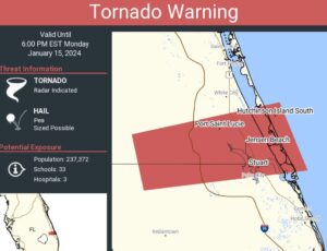 PHOTO Map Showing Jensen Beach And Stuart Florida Got Hammered By Tornado And It Was Unavoidable