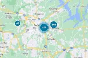PHOTO Map Showing Power Outages Keep Increasing In Durham NC