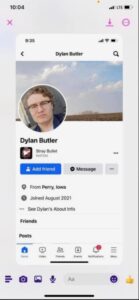 PHOTO Of Dylan Butler's Deleted Facebook Account