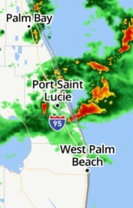 PHOTO Port St Lucie Florida Was Surrounded By Troubling Red Circle Of Severe Weather Before Tornado