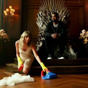 PHOTO Taylor Swift On Her Knees Cleaning House For Famous Rapper