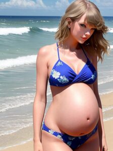 PHOTO Taylor Swift Pregnant On The Beach In A Bikini