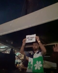 PHOTO Travis Kelce Holding We Will Stay Sign At Taylor Swift Concert