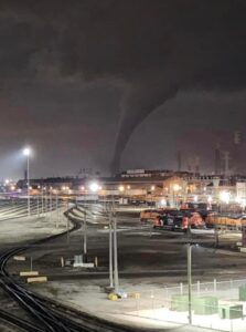 PHOTO Close Up Chicago Airport Almost Got Hit By Tornado Coming Through