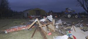 PHOTO Home In Springfield Ohio Reduced To Rubble And Damaged Piles Of Wood