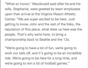 PHOTO Mike Macdonald Already Predicting He Will Be With The Seattle Seahawks For A Long Time
