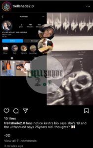 PHOTO Of NBAYoungBoy's Sidechick Is 19 And She Took Picture Of Ultrasound That Says 25 Years Old