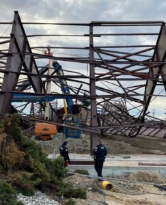 PHOTO Steel Just Crumbled Up And Collapsed On Top Of Each Other At Boise Idaho Hangar That Was Ruined