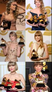 PHOTO Taylor Swift Holding All The Grammy Awards She Has Won Over The Years