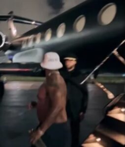 PHOTO Diddy Got Off Private Plane And Is On The Run From Police