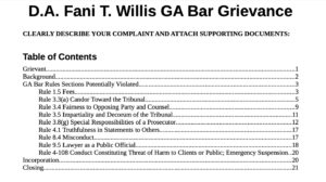 PHOTO Of Bar Grievance Filed Against Fani Willis By Fulton Co Resident