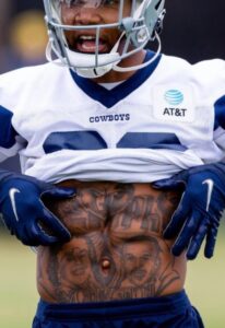 PHOTO Tony Pollard Has Memphis Grizzlies Logo Tattooed On His Stomach