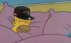 PHOTO Drake Maye's Girlfriend Sleeping With Patriots Hat On Knowing She Secured The Bag