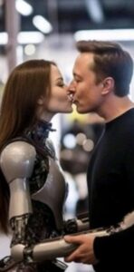 PHOTO Elon Musk Is The First Person Ever To Kiss A Robot