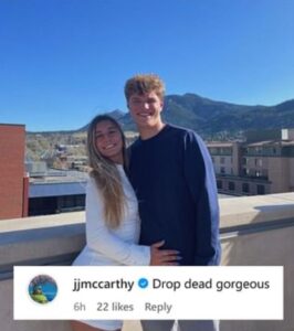 PHOTO JJ McCarthy Calling His Girlfriend Drop Dead Gorgeous