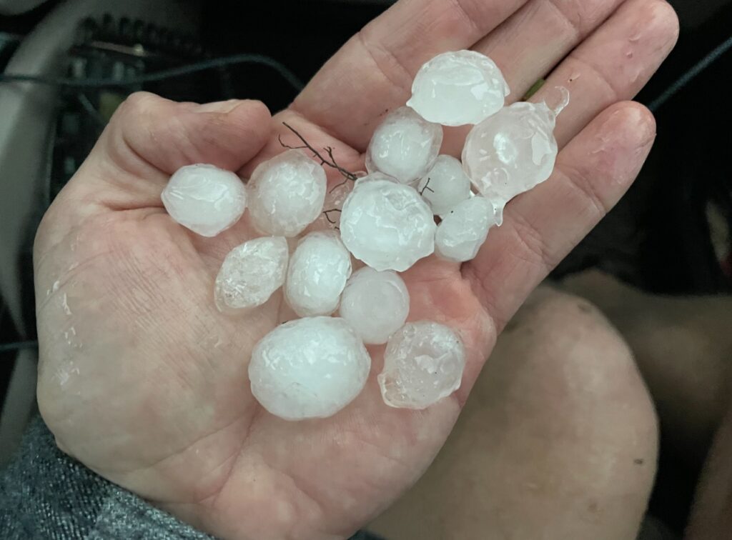 PHOTO Nickel Sized Hail Fell In Aledo Illinois During Tornado