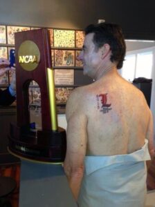 PHOTO Nobody Knows Rick Pitino Got Louisville Log Tattooed On His Back