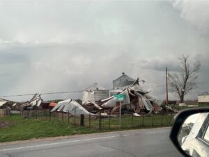 PHOTO Piles Of Rubble Everywhere Along H38 In Mediapolis Iowa After Tornado Came Through