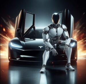 PHOTO Tesla Roadster And Robot Future Meme