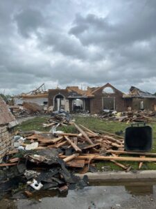 PHOTO Very Nice Neighborhood In Ardmore Oklahoma Had Serious Tornado Damages And Houses Leveled To The Ground