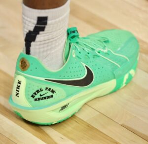 PHOTO Bronny James Wearing EYBL Fam Reunion Nike GT Cut 3s At NBA Combine