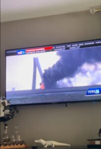 PHOTO Iowa News Showing Fire And Smoke That Started From Greenville Iowa Tornado