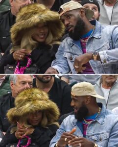 PHOTO Lebron James' Wife Wearing Fur Hat Like It Was 20 Degrees In Cleveland In May